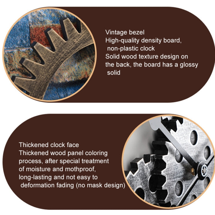 Vintage Wooden Round Gear Silent Wall Clock, Rome Number 58cm 6 Gears Golden, Rome Number 58cm 6 Gears Silver, Rome Number 58cm 4 Gears Golden, Rome Number 58cm 4 Gears Silver, Number 58cm 4 Gears Golden, Number 58cm 4 Gears Silver                ...