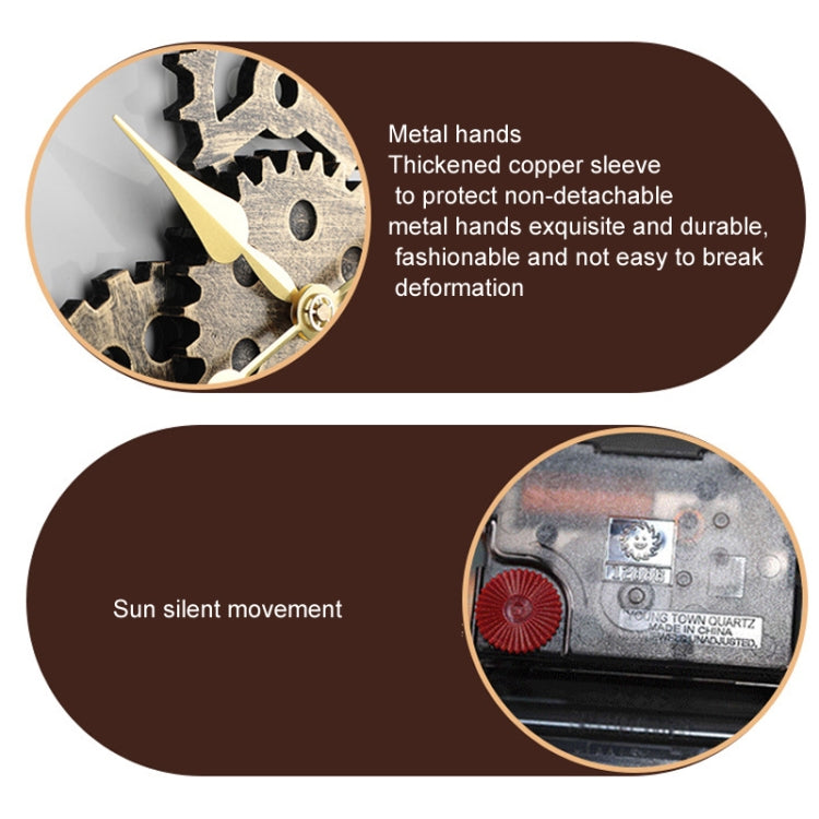 Vintage Wooden Round Gear Silent Wall Clock, Rome Number 58cm 6 Gears Golden, Rome Number 58cm 6 Gears Silver, Rome Number 58cm 4 Gears Golden, Rome Number 58cm 4 Gears Silver, Number 58cm 4 Gears Golden, Number 58cm 4 Gears Silver                ...