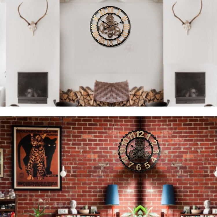 Vintage Wooden Round Gear Silent Wall Clock, Rome Number 58cm 6 Gears Golden, Rome Number 58cm 6 Gears Silver, Rome Number 58cm 4 Gears Golden, Rome Number 58cm 4 Gears Silver, Number 58cm 4 Gears Golden, Number 58cm 4 Gears Silver                ...