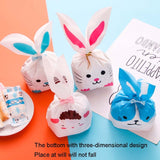 1bag Cartoon Rabbit Ears Gift Packaging Bags Candy Baking Snowflake Cookies Bags, 10x17cm, 13x23cm