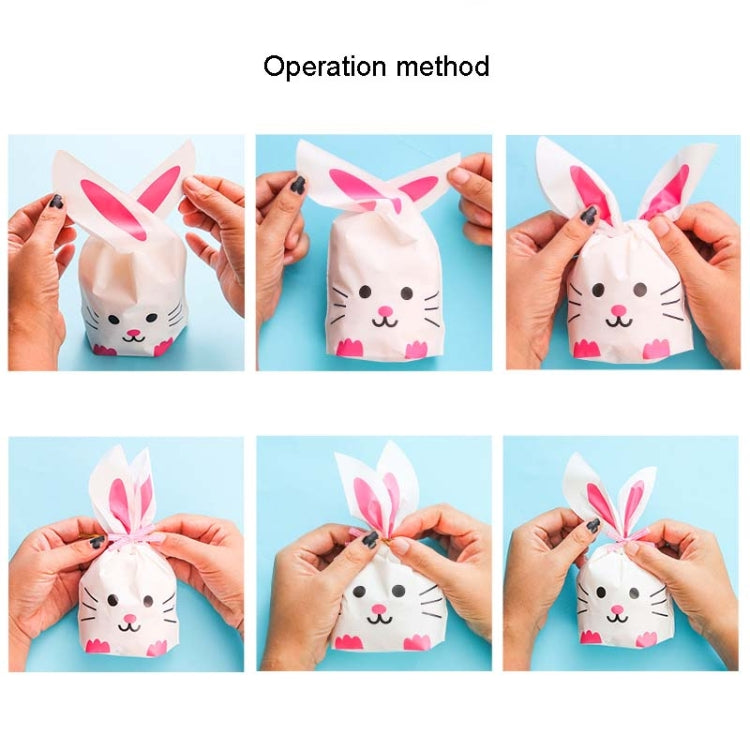1bag Cartoon Rabbit Ears Gift Packaging Bags Candy Baking Snowflake Cookies Bags, 10x17cm, 13x23cm