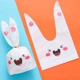 1bag Cartoon Rabbit Ears Gift Packaging Bags Candy Baking Snowflake Cookies Bags, 10x17cm, 13x23cm 13x23cm Bucktooth Rabbit
