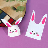 1bag Cartoon Rabbit Ears Gift Packaging Bags Candy Baking Snowflake Cookies Bags, 10x17cm, 13x23cm 13x23cm Pink Black Mouth