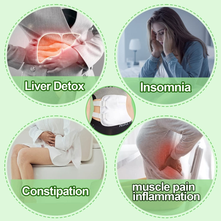 Reusable Castor Oil Pack For Liver Detox & Comfort Sleep Fit(No Castor Oil), Waist Khaki, Waist Pink