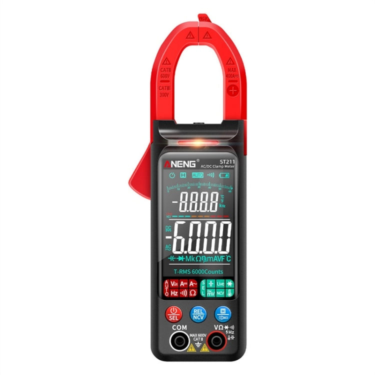 ANENG Large Screen Multi-Function Clamp Fully Automatic Smart Multimeter, ST211 Red, ST211 Black, ST212 Red DC Current, ST212 Black DC Current - Zen Craft