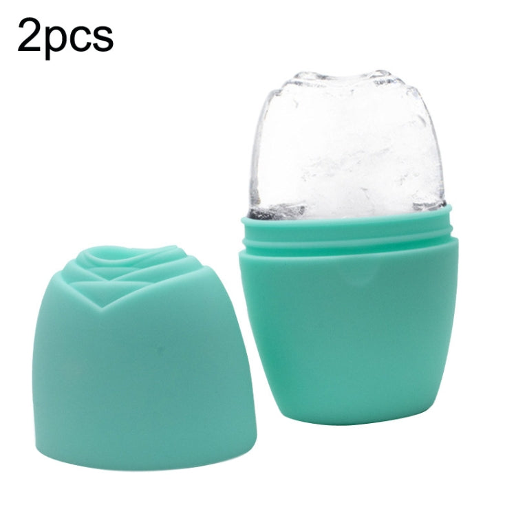 2pcs L-03-01 Face Ice Apparatus Massage Ice Roller Beauty Makeup Silicone Face Ice Tray, Makeup Charm Purple With Hole, Makeup Blue With Hole, Makeup Rose Red With Hole, Makeup Glacier White With Hole, Makeup Mysterious Black With Hole, Makeup Olive Gr... Makeup Olive Green Olive Green