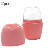 2pcs L-03-01 Face Ice Apparatus Massage Ice Roller Beauty Makeup Silicone Face Ice Tray, Makeup Charm Purple With Hole, Makeup Blue With Hole, Makeup Rose Red With Hole, Makeup Glacier White With Hole, Makeup Mysterious Black With Hole, Makeup Olive Gr... Makeup Vitality Orange Vitality Orange