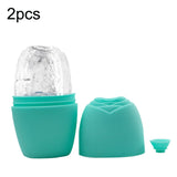2pcs L-03-01 Face Ice Apparatus Massage Ice Roller Beauty Makeup Silicone Face Ice Tray, Makeup Charm Purple With Hole, Makeup Blue With Hole, Makeup Rose Red With Hole, Makeup Glacier White With Hole, Makeup Mysterious Black With Hole, Makeup Olive Gr... Makeup Olive Green With Hole Olive Green With Hole