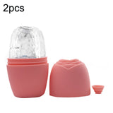 2pcs L-03-01 Face Ice Apparatus Massage Ice Roller Beauty Makeup Silicone Face Ice Tray, Makeup Charm Purple With Hole, Makeup Blue With Hole, Makeup Rose Red With Hole, Makeup Glacier White With Hole, Makeup Mysterious Black With Hole, Makeup Olive Gr... Makeup Vitality Orange With Hole Vitality Orange With Hole
