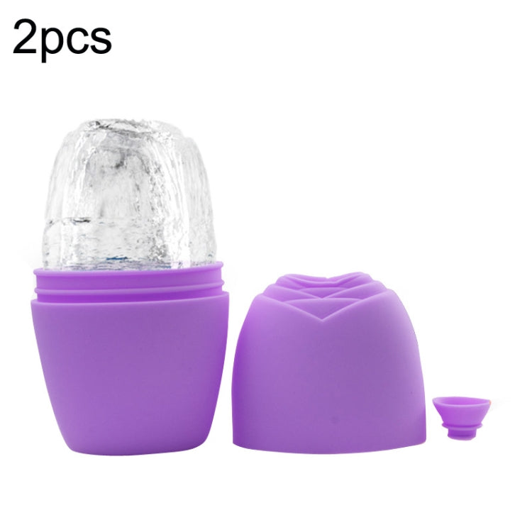 2pcs L-03-01 Face Ice Apparatus Massage Ice Roller Beauty Makeup Silicone Face Ice Tray, Makeup Charm Purple With Hole, Makeup Blue With Hole, Makeup Rose Red With Hole, Makeup Glacier White With Hole, Makeup Mysterious Black With Hole, Makeup Olive Gr... Makeup Charm Purple With Hole Charm Purple With Hole