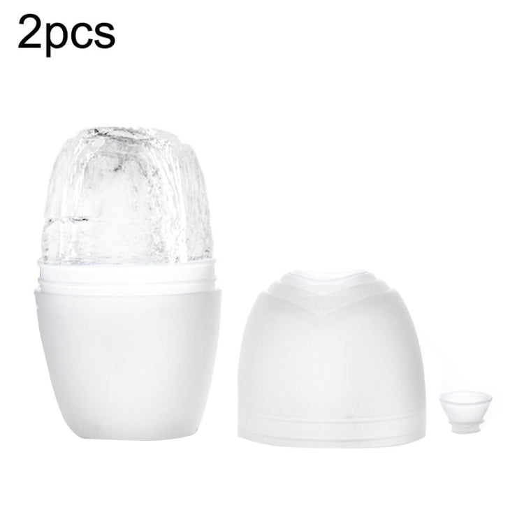 2pcs L-03-01 Face Ice Apparatus Massage Ice Roller Beauty Makeup Silicone Face Ice Tray, Makeup Charm Purple With Hole, Makeup Blue With Hole, Makeup Rose Red With Hole, Makeup Glacier White With Hole, Makeup Mysterious Black With Hole, Makeup Olive Gr... Makeup Glacier White With Hole Glacier White With Hole