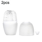 2pcs L-03-01 Face Ice Apparatus Massage Ice Roller Beauty Makeup Silicone Face Ice Tray, Makeup Charm Purple With Hole, Makeup Blue With Hole, Makeup Rose Red With Hole, Makeup Glacier White With Hole, Makeup Mysterious Black With Hole, Makeup Olive Gr... Makeup Glacier White With Hole Glacier White With Hole