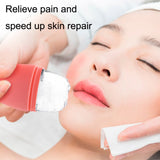 2pcs L-03-01 Face Ice Apparatus Massage Ice Roller Beauty Makeup Silicone Face Ice Tray, Makeup Charm Purple With Hole, Makeup Blue With Hole, Makeup Rose Red With Hole, Makeup Glacier White With Hole, Makeup Mysterious Black With Hole, Makeup Olive Gr...