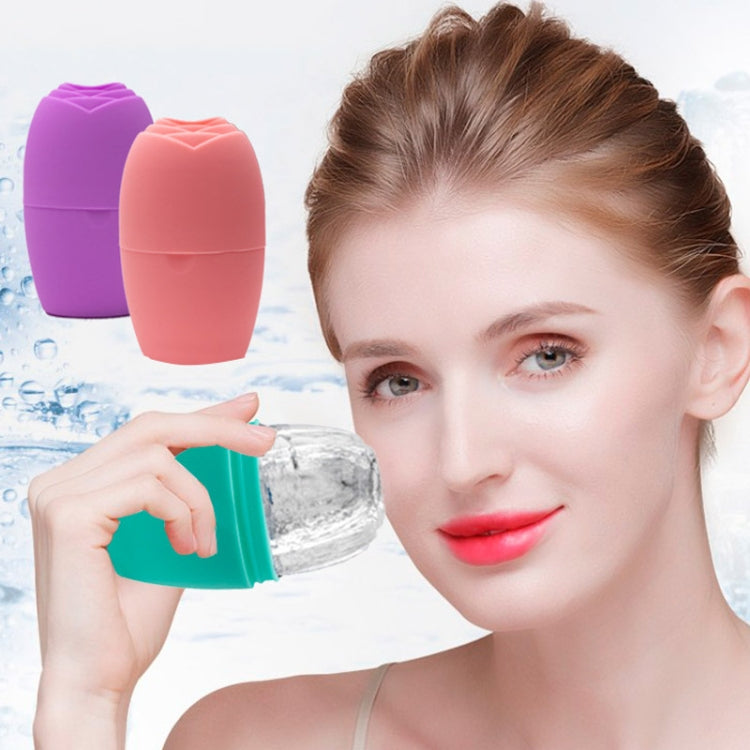 2pcs L-03-01 Face Ice Apparatus Massage Ice Roller Beauty Makeup Silicone Face Ice Tray, Makeup Charm Purple With Hole, Makeup Blue With Hole, Makeup Rose Red With Hole, Makeup Glacier White With Hole, Makeup Mysterious Black With Hole, Makeup Olive Gr...