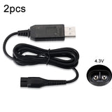 2pcs A00390 4.3V USB Charger Power Cord for PHILIPS Shaver RQ310 S510 YQ300 S100, 2pcs A00390 USB Plug 2pcs A00390 USB Plug