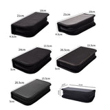 Zipper Storage Package Portable Multi-Function Tool Storage Bag, Style:, A Canvas, B Leather+Canvas, C Leather, D Canvas, E Leather+Canvas, F Leather+Canvas