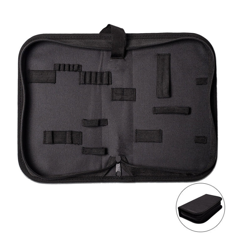 Zipper Storage Package Portable Multi-Function Tool Storage Bag, Style:, A Canvas, B Leather+Canvas, C Leather, D Canvas, E Leather+Canvas, F Leather+Canvas