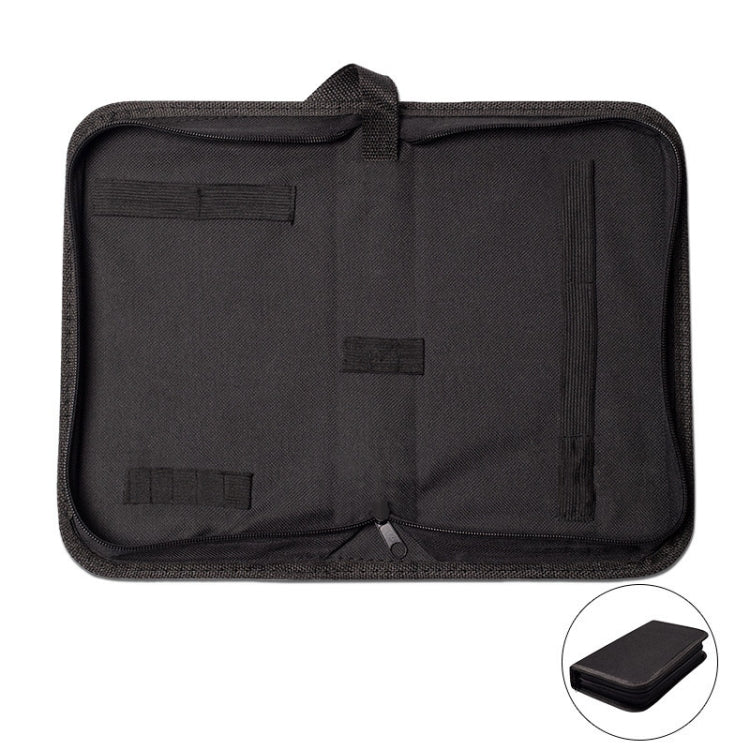 Zipper Storage Package Portable Multi-Function Tool Storage Bag, Style:, A Canvas, B Leather+Canvas, C Leather, D Canvas, E Leather+Canvas, F Leather+Canvas