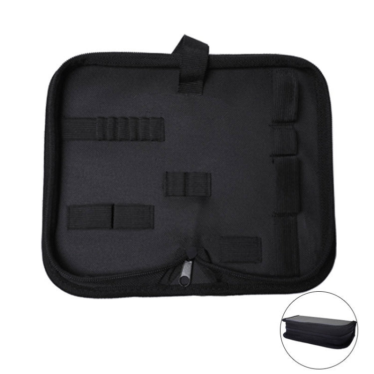 Zipper Storage Package Portable Multi-Function Tool Storage Bag, Style:, A Canvas, B Leather+Canvas, C Leather, D Canvas, E Leather+Canvas, F Leather+Canvas