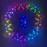 For Switch Pro Wireless Bluetooth Gamepad With LED Light Wake Up Function, Transparent With LED