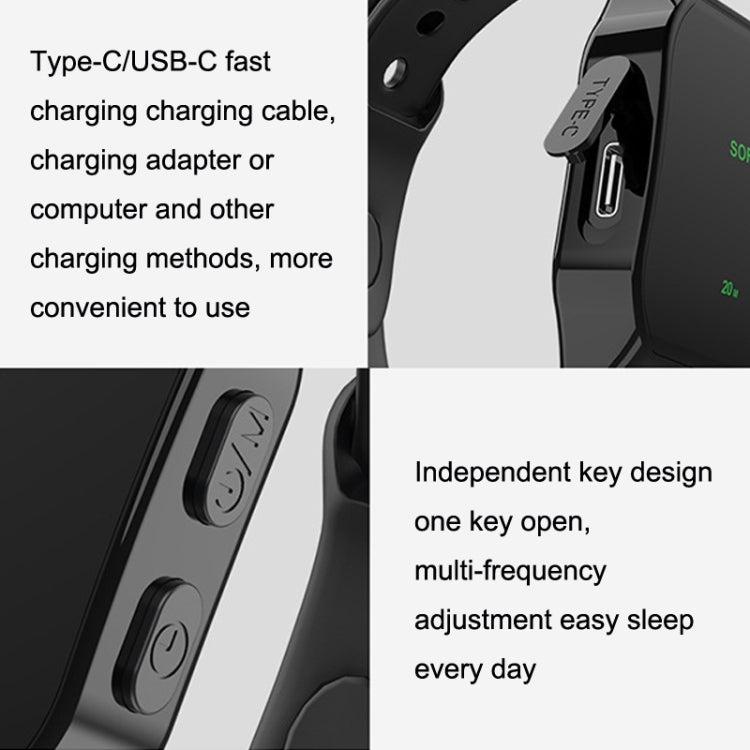 Watch Sleeping Instrument Intelligent Portable Pulse Soothing Insomnia Massage Instrument, Black, White, Pink