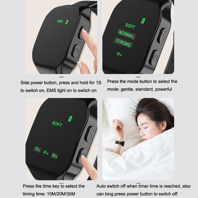Watch Sleeping Instrument Intelligent Portable Pulse Soothing Insomnia Massage Instrument, Black, White, Pink