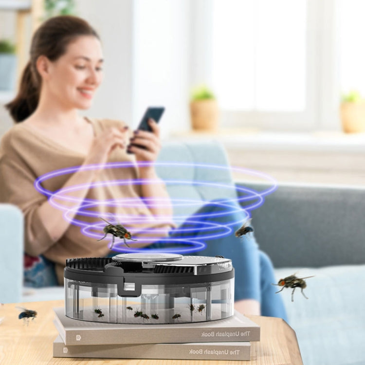 S008 Automatic Fly Killer Silent USB Household Fly Trap, Spec: USB Plug-in Type, USB Plug-in Type (Black), USB Plug-in Type (White), 1200mAh Battery Charging Type(White), 1200mAh Battery Charging Type (Black)