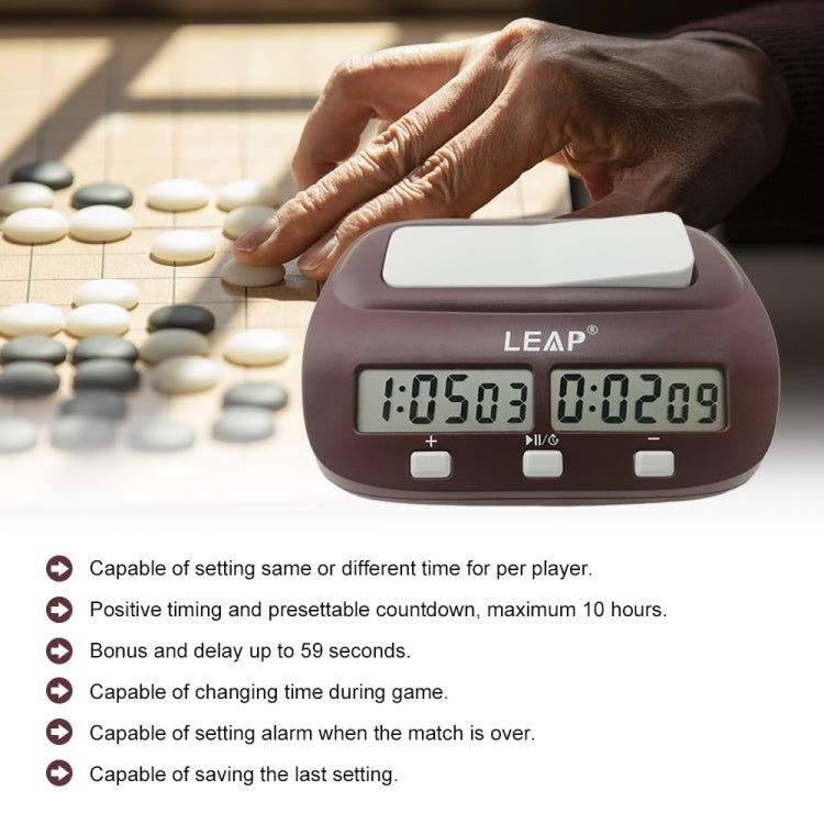 LEAP PQ9907S Chess Clock International Chess Go Clock, PQ9907S