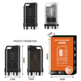 V3 Keychain Light USB Rechargeable Strong Light Mini Flashlight