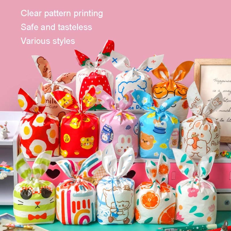 1bag Candy Packaging Bags Baking Biscuit Gift Bags, Green White Cat, Red Fried Egg, Year Rabbit, Little Rabbit and Bear, White Christmas Boy Girl, White Rainy Animal, Green Scarf Bear, Space Rabbit, Red Snow Carnival, Strawberry Flower, Red Scarf Bear ...