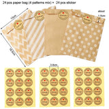 2sets Wave Dot Packaging Kraft Paper Bag Stickers DIY Baking Packaging Gift Bags, 2sets G4-40+Thank You Sticker, 2sets G4-41+Merci Sticker