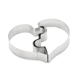 Left Heart+Right Heart Love Puzzle Biscuit Mold, Heart Shape