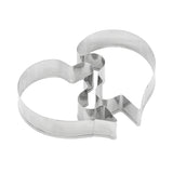 Left Heart+Right Heart Love Puzzle Biscuit Mold, Heart Shape