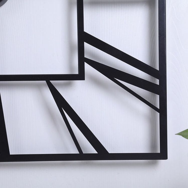 2053 58cm Vintage Living Room Wrought Iron Square Roman Metal Wall Clock, Black+Gold Needle, Black+Black Needle, Gold+Gold Needle