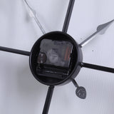 2053 58cm Vintage Living Room Wrought Iron Square Roman Metal Wall Clock, Black+Gold Needle, Black+Black Needle, Gold+Gold Needle