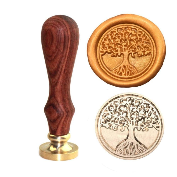 Tree Of Life Wax Seal Stamp Retro Brass Head Wooden Handle Removable Sealing Stamp, Tree Of Life Wax Seal Stamp Tree Of Life Wax Seal Stamp