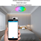 Remote Control Bluetooth LED Ceiling Lamp RGB Music Rhythm Color Changing Lamp, 33cm