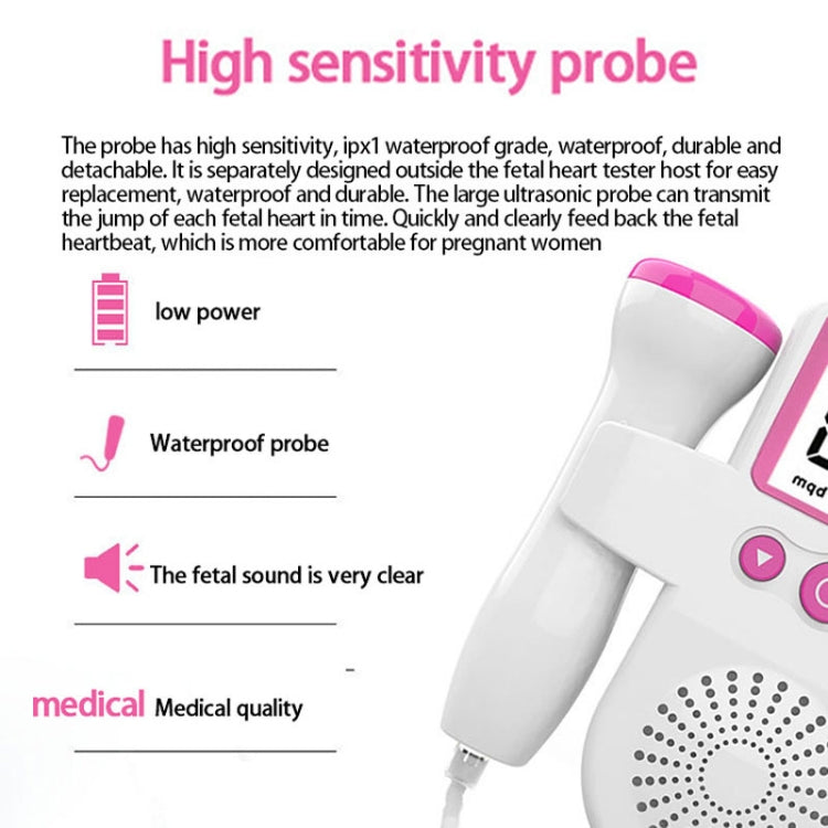 B3 Home Doppler Ultrasound Handheld Fetal Heart Pregnant Women Fetal Heart Monitor, B3(Green), B3(Blue)