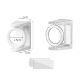 2pcs /Pack Turnable Circle Triangle Ring Telescopic Rod Hook Props Fixed Bracket, White Adhesive Model, Transparent Adhesive Model