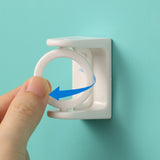 2pcs /Pack Turnable Circle Triangle Ring Telescopic Rod Hook Props Fixed Bracket, White Adhesive Model, Transparent Adhesive Model