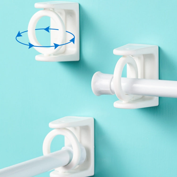 2pcs /Pack Turnable Circle Triangle Ring Telescopic Rod Hook Props Fixed Bracket, White Adhesive Model, Transparent Adhesive Model
