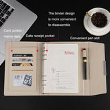 6 Hole Three Fold Loose-leaf Case A5 Business Notebook Office Stationery Notepad