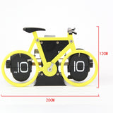 HY-F087 Retro Bicycle Shape Automatic Flip Home Decorative Turning Clock