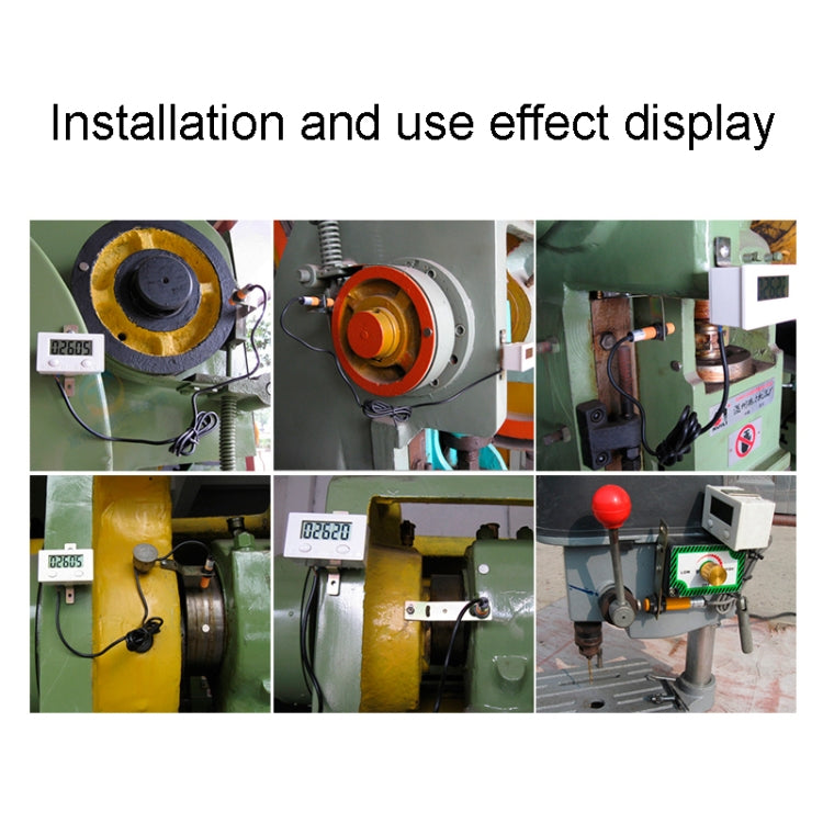 5 Display Electronic Digital Counter Industrial Magnetic Sensor Switch Punch Counter ,Spec:, Only Counter, With Nickel-plated Copper Sensor