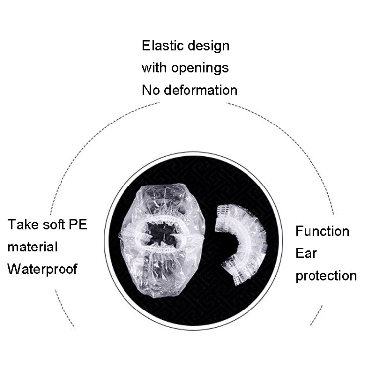 100pcs /Pack Ears Disposable Waterproof Earmuffs Hair Dyeing Bathing Beauty Waterproof Earmuffs, Earmuffs