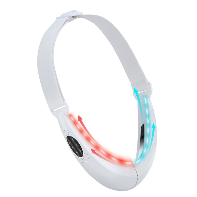 106892 EMS Microcurrent Red and Blue Light Massage Face-Lifting Instrument, (White), (Pink) (White) White