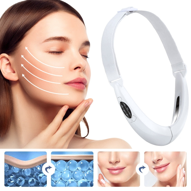 106892 EMS Microcurrent Red and Blue Light Massage Face-Lifting Instrument, (White)