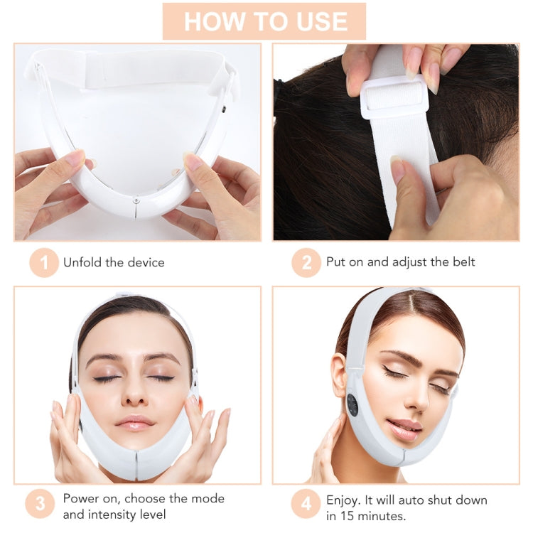 106892 EMS Microcurrent Red and Blue Light Massage Face-Lifting Instrument, (White)