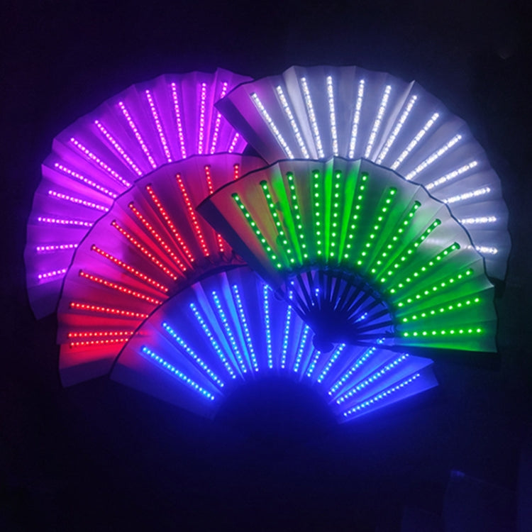 00021 LED Prom Lighting Folding Fan Bar Colorful Atmosphere Group Props, White, Red, Green, Blue, Pink, White Flashing, Red Flashing, Green Flashing, Blue Flashing, Pink Flashing, Colorful