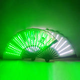 00021 LED Prom Lighting Folding Fan Bar Colorful Atmosphere Group Props, White, Red, Green, Blue, Pink, White Flashing, Red Flashing, Green Flashing, Blue Flashing, Pink Flashing, Colorful